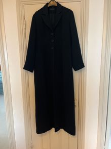 Black full length dress coat