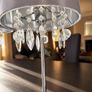 Pair of grey and silver crystal lamps Image 2