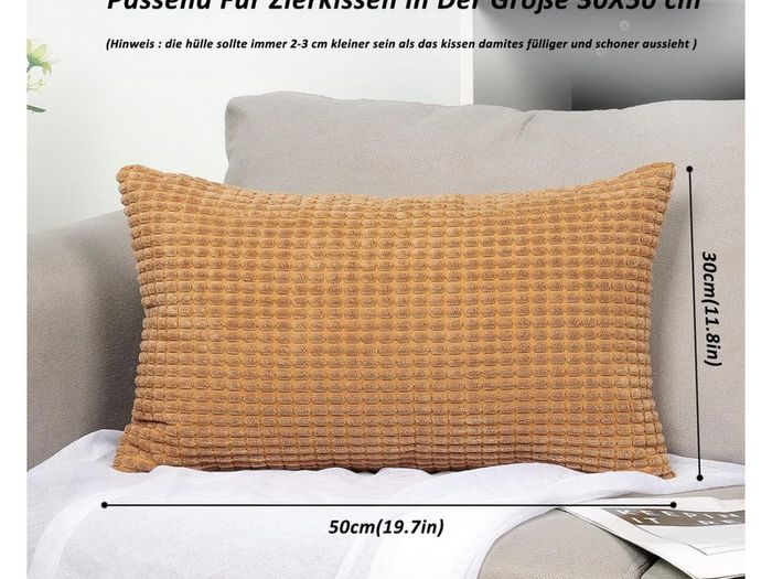 Brand New TAN. TOMI pillowcase 40x60, pillowcases corduroy plain set of 2, pillow cover