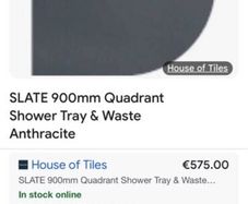 Black slate shower tray