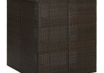 Corner Bar Table Brown 100x50x105 cm Poly Rattan
