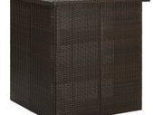 Corner Bar Table Brown 100x50x105 cm Poly Rattan