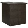 Corner Bar Table Brown 100x50x105 cm Poly Rattan Image 2
