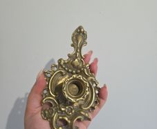 Vintage Brass Chamberstick Handled Candle Holder