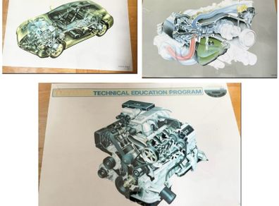 3 x Toyota Original Workshop Charts