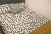 IKEA Double Bed + Mattress + Mattress Topper
