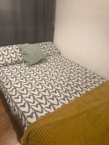 IKEA Double Bed + Mattress + Mattress Topper