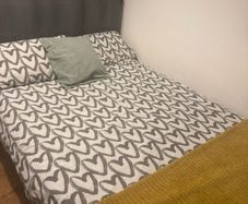 IKEA Double Bed + Mattress + Mattress Topper