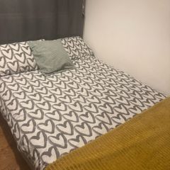 IKEA Double Bed + Mattress + Mattress Topper