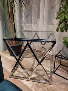 Glass coffee table