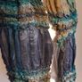 East Silk Scarf Blue/Green/Lime Image 5