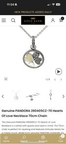 Genuine PANDORA 390405CZ-70 Hearts Of Love Necklace 70cm adjustable Chain