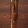 Vintage Art Deco Revival Brass Cylindrical Vase by Dara International, Chicago, 1983 Image 8