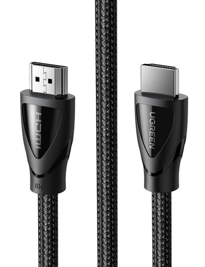 Ugreen 3M HDMI 2.1 UHD/3D 8K (7680x4320@60Hz) 48Gbps Ultra High Speed Cotton Braided (Nickel-Plated) Cable (Brand New/Warranty)