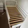 Solid wood White Single Bed FRAME (mattress size 90x190cm) Image 3