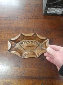 Antique copper dish