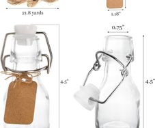 30 Pack 2oz Glass Bottles with Swing Top Lids