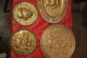 4    vintage Brass wall plates
