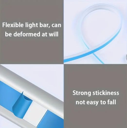 2pcs Motorcycles LED Strip 45cm23.62-Inch Two-Color