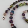 Antique Venetian Style MultiColor Mix Glass & Old Face Glass Pendant Necklace Image 4