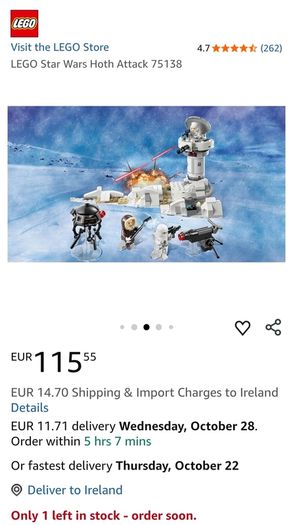 90 Euro Each!! - Lego Star Wars - Retired Sets