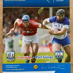 2015 Cork v Waterford - Munster GAA Senior Hurling Semi Final Championship Programme