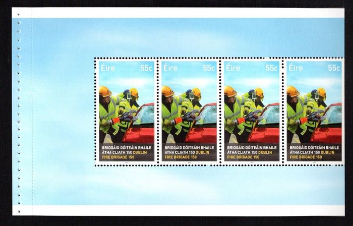 2012 Ireland 150th Anniversary of the Dublin Fire Brigade (DFB) Commemorative Stamp Booklet Mint Never Hinged (MNH)
