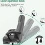 Office Chair for Home Office, Ergonomic PC Gaming Chair with Footrest Lumbar Support Armrests, Comfy High Back 150 Reclining Computer Chairs, 180KG Loads, PU Leather, Grey Image 3