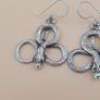 Antique Style Brass Snake Dangle Earrings Image 9