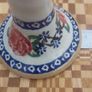 Beautiful Nicholas Mosse Tall Candlestick in the Popular but Discontinued Kilfane Rose Pattern, Circa 1996-2004, Number One of Two Available Image 10