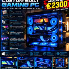 Gaming Pc Ryzen 7 7800x3d Rx 9070 32gb Ddr5 B850 Wifi 7 Dual Lcd Rgb