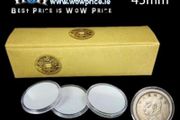 0556 20Pcs 45mm Round Clear Plastic Coin Holder Capsules