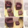 Bespoke Pedicure Chair and small pouf Image 8