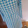 Stunning Maraislise Dress Turquoise/White Houndstooth Size 10 New Unworn Image 4