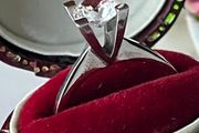 Sterling Silver Cathedral-Style Mounting Solitaire Cublic Zirconia Ring. Size N/O.