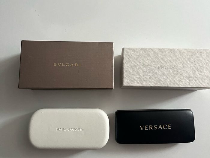 Prada Versace Bvlgari Marc jacobs Karl lagerfeld Sunglasses Genuine hard case box Brand new