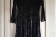 Black velour woman dress M 38