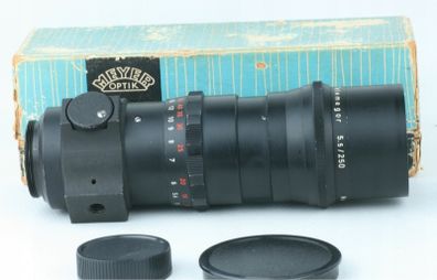Vintage Lens M42 ,Meyer Optik Telemegor 250mm/5.5. 15 Aperture Blades! Bokeh! Full Set. Like New!