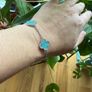 Natural Stone Clover Bracelet Image 5
