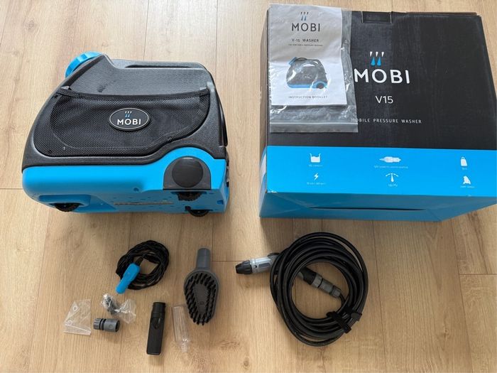Mobi V15 Portable Pressure Washer 12V 15L Car Bike MTB Camping Outdoor Cleaning