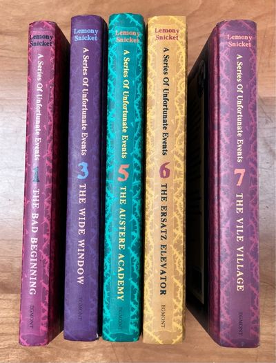 A Series Of Unfortunate Events, Books 1,3,5,6,&7 by Lemony Snicket