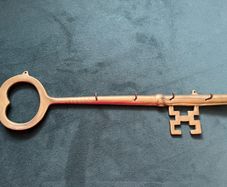 Large brass key hooks