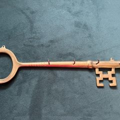 Large brass key hooks
