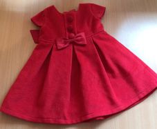Little Girls Boutique Red heavy christmas dress cap sleeve age 1 year