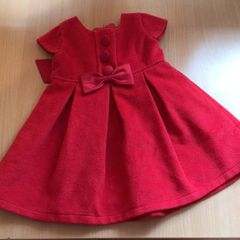 Little Girls Boutique Red heavy christmas dress cap sleeve age 1 year