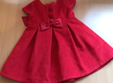 Little Girls Boutique Red heavy christmas dress cap sleeve age 1 year