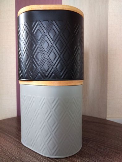 Set of x2 Kitchen Storage Tins