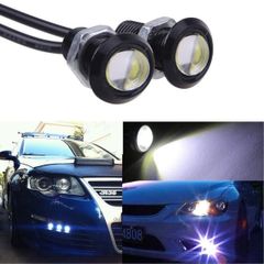 1x 18 MM Car Truck Van Trailer Camper Eagle Eye DRL Fog Led Daytime Running Lights LED 12V Backup Reversing Parking Signal Automobiles Lamps