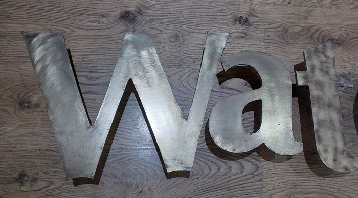 WATERFORD brass letters