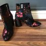 Stradivarius Ladies Fabric Patterened Boots Size 4 Image 2